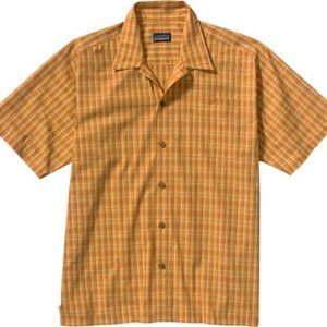 PATAGONIA El Jefe SS Gold Button Down Shirt Top